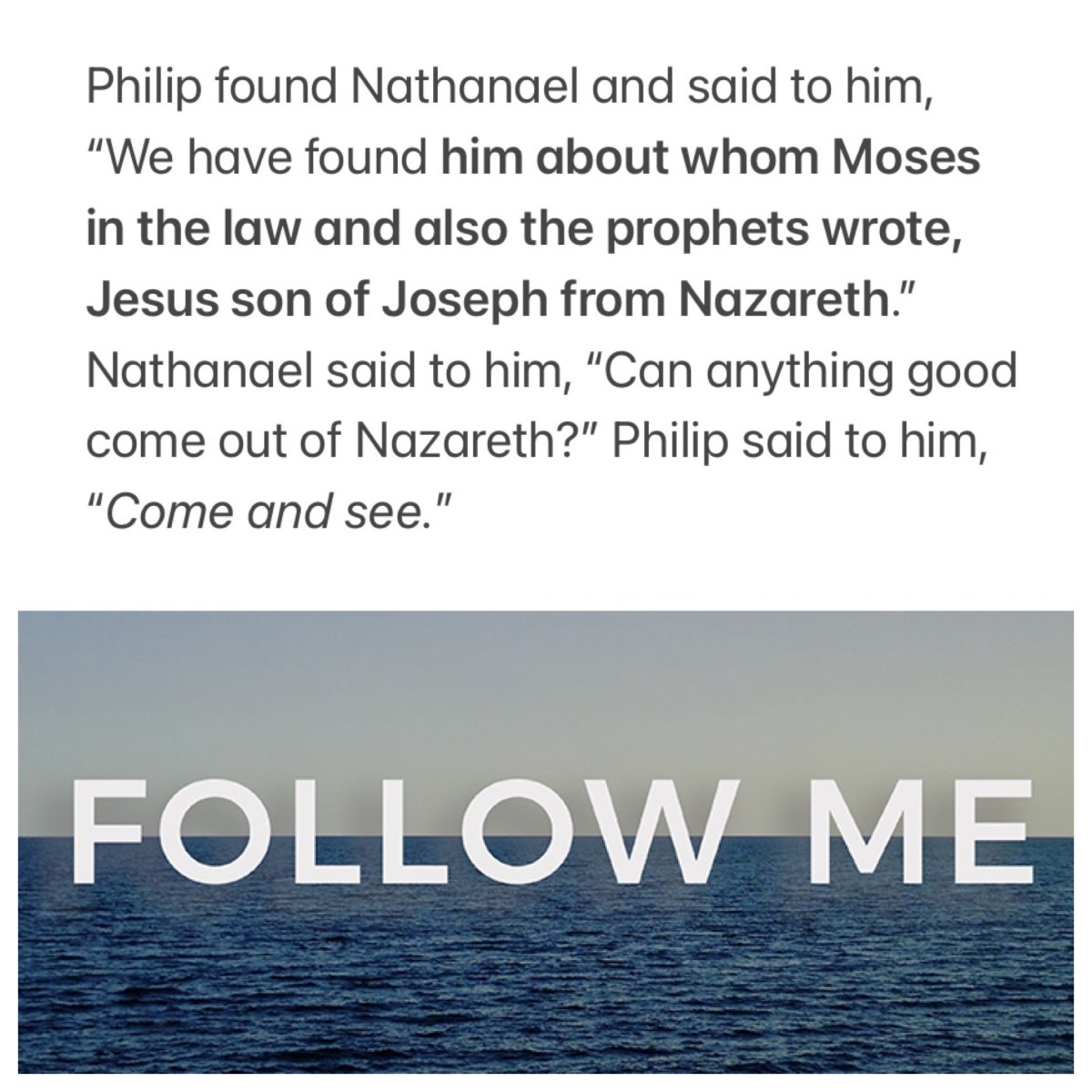 We have found him of whom Moses and the prophets spoke (John 1; Epiphany&nbsp;2B)